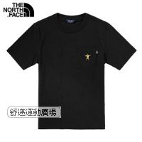 006-北面男女款黑色經典繡片短袖T恤