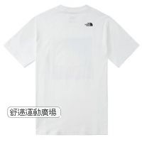 305-北面男款白色登山風景畫拼接印花短袖T恤