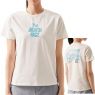 305-北面女款米白色吸濕排汗風景畫印花短袖T恤